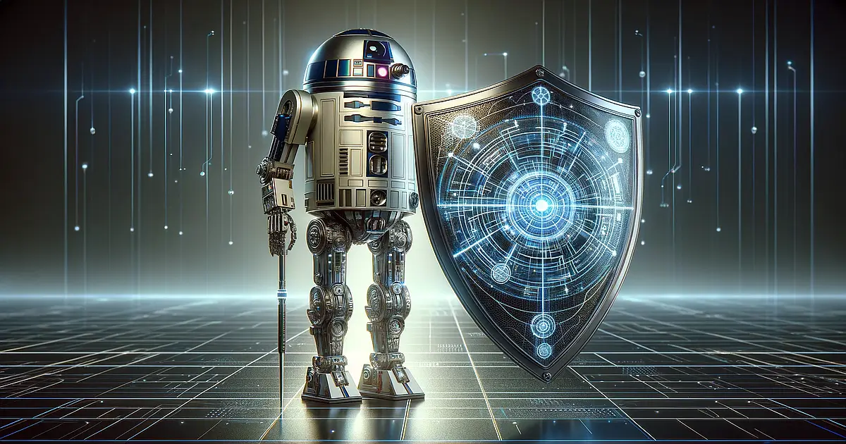 An image of a shield protecting data from cyber threats, representing AI-powered cybersecurity.