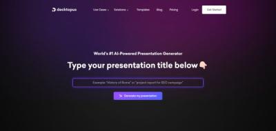 Decktopus: World's #1 AI-Powered Presentation Generator
